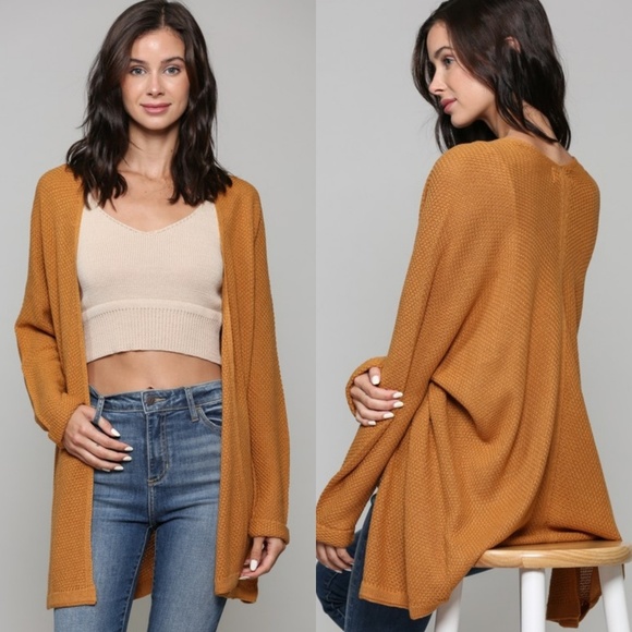 Camel loose fit kimono cardigan - Picture 2 of 6